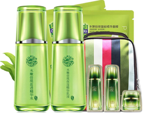 百雀羚水嫩倍现护肤水乳套装