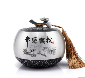 缘汇阁 锡茶叶罐