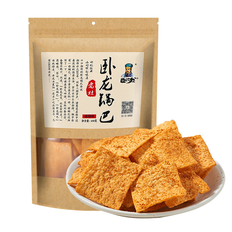 卧龙 麻辣味锅巴400g