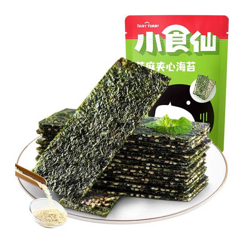 良品铺子 芝麻夹心海苔35g