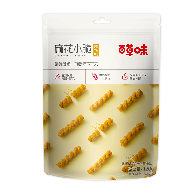 百草味 甜辣味麻花小脆120g