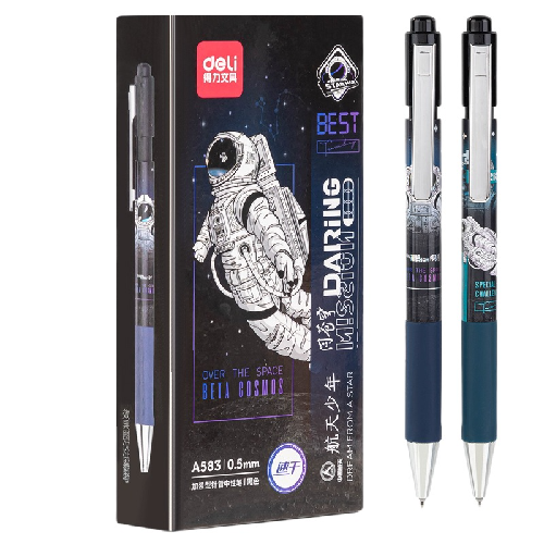 得力 0.5mm黑芯中性笔