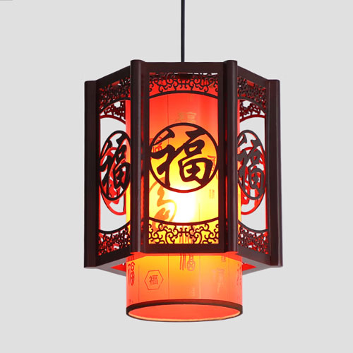 博俊 LED阳台过道复古中式吊灯