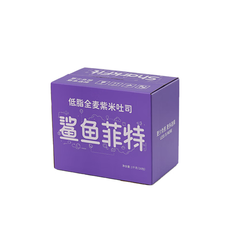 鲨鱼菲特 全麦紫米夹心面包1kg