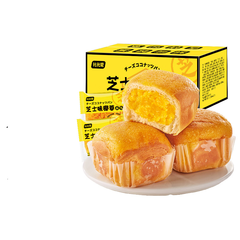 比比赞 芝士味椰蓉夹心面包300g