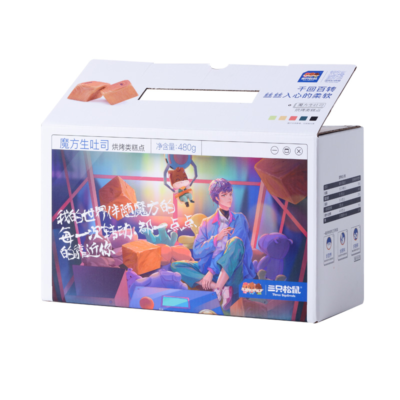 三只松鼠 红豆味吐司480g