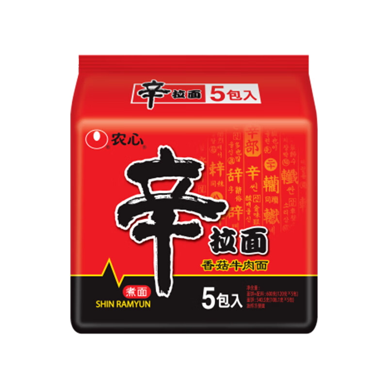 农心 香菇牛肉味辛拉面600g