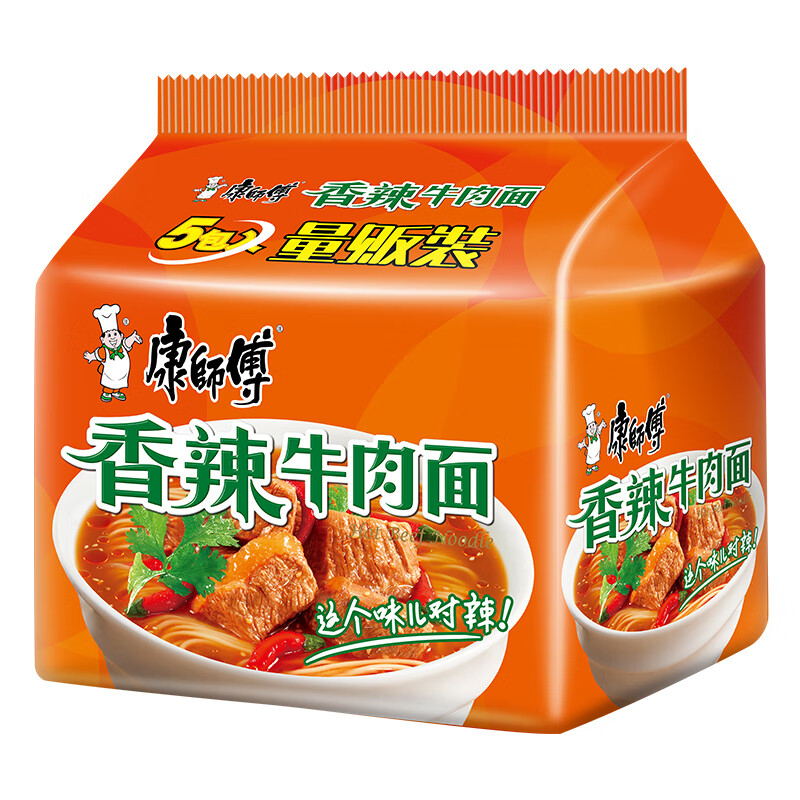 康师傅 香辣牛肉面85g*5