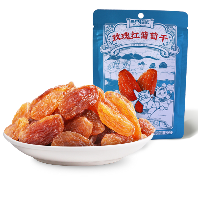三只松鼠 玫瑰红葡萄干120g
