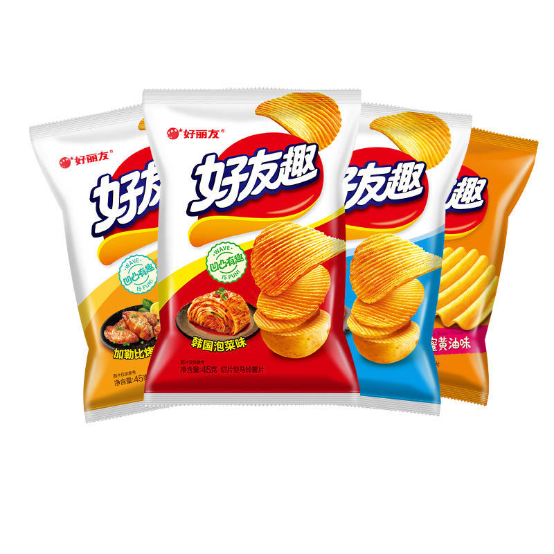 好丽友 好友趣 加勒比烤翅味薯片83g