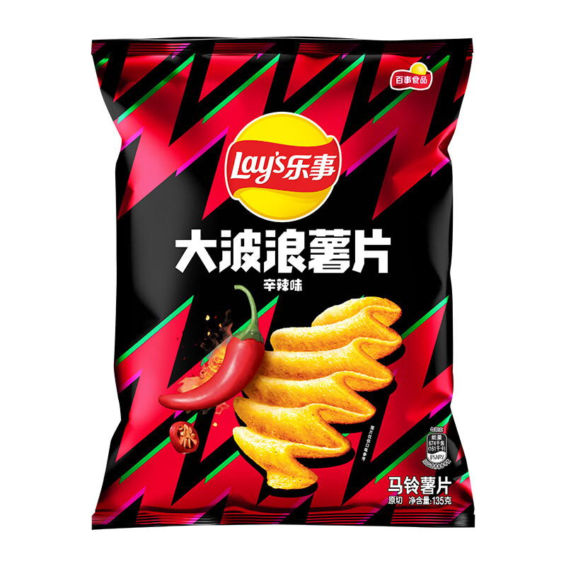 乐事 辛辣味大波浪薯片135g