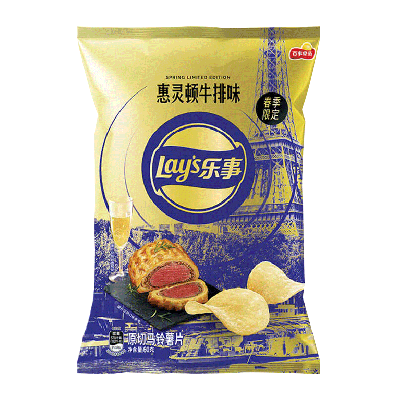 乐事 惠灵顿牛排味薯片60g