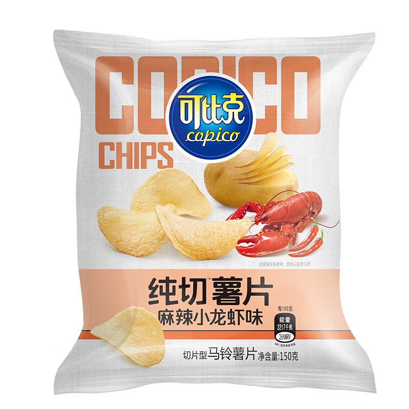 可比克 麻辣小龙虾味薯片150g