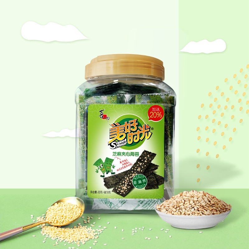 美好时光 芝麻夹心脆96g