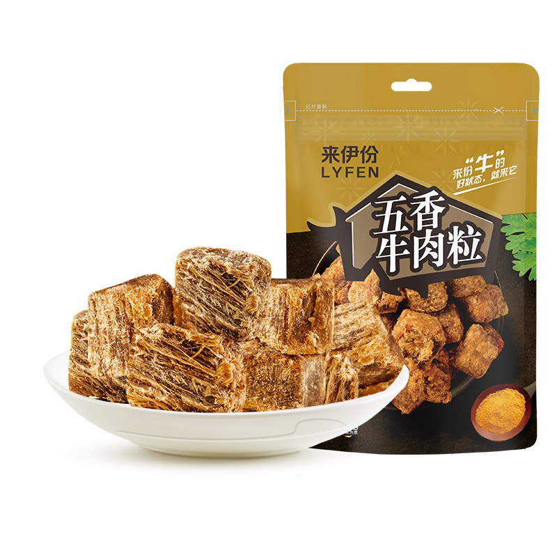 来伊份 五香牛肉粒108g