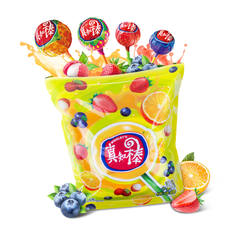 真知棒 什锦水果味棒棒糖570g