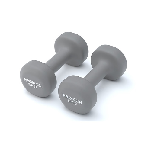 PROIRON 浸塑纯铁哑铃套装10KG