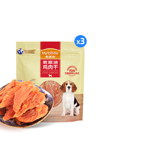 麦富迪 狗零食鸡肉干400g*3