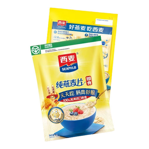 西麦 进口原味燕麦片1kg*2