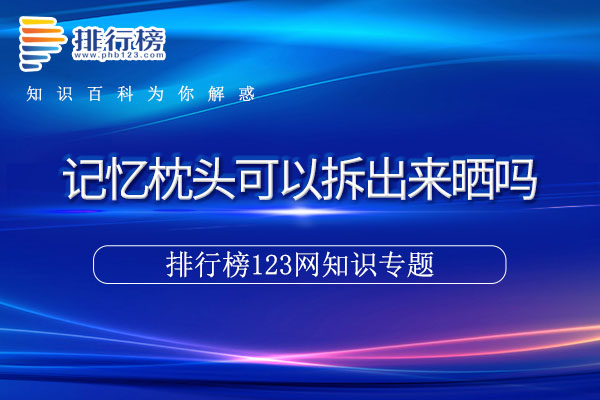 记忆枕头可以拆出来晒吗
