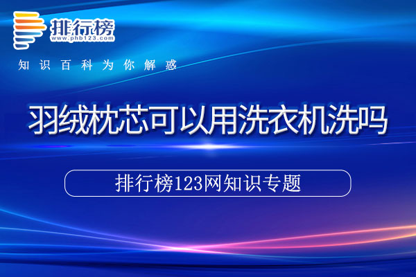 羽绒枕芯可以用洗衣机洗吗