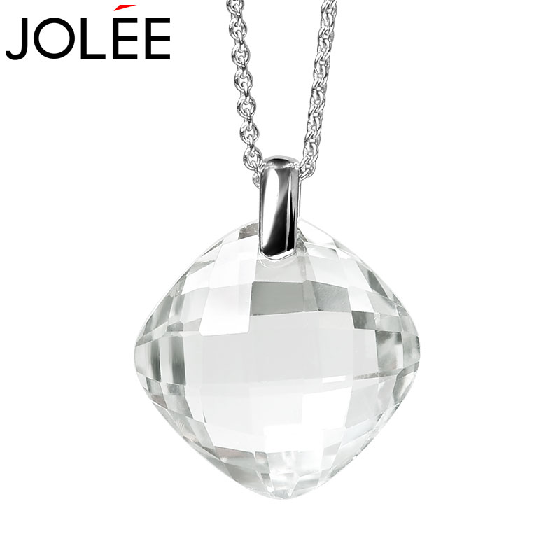 JOLEE 白水晶银吊坠