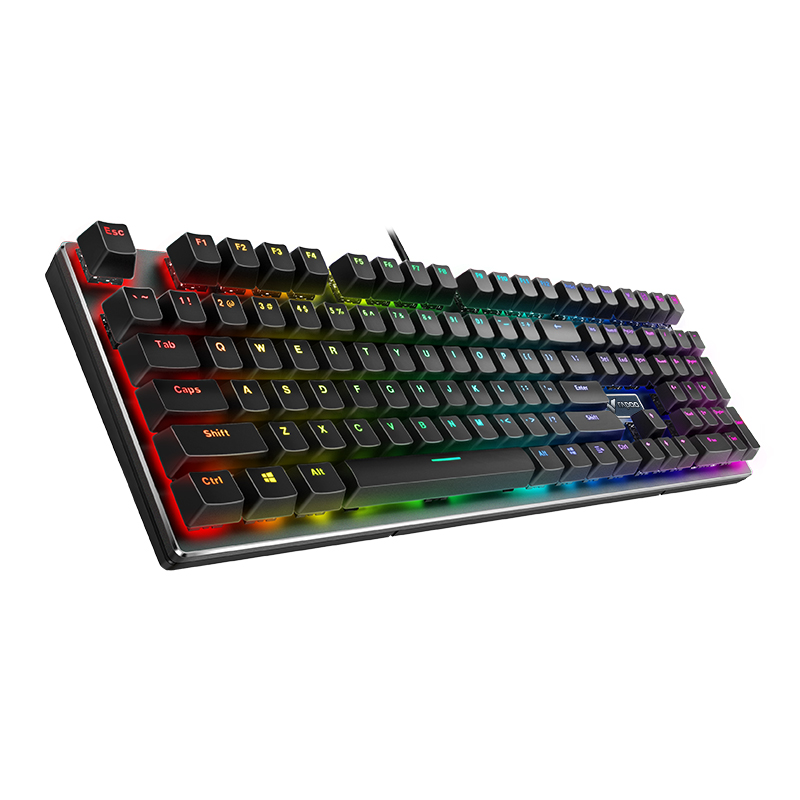 雷柏 V700RGB合金版机械键盘108键茶轴