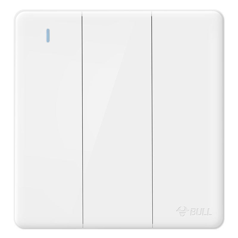 公牛 三位单控带荧光开关G28K311C