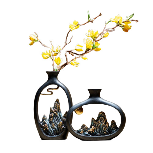 翻旧事 高山景行花瓶迎春花组合