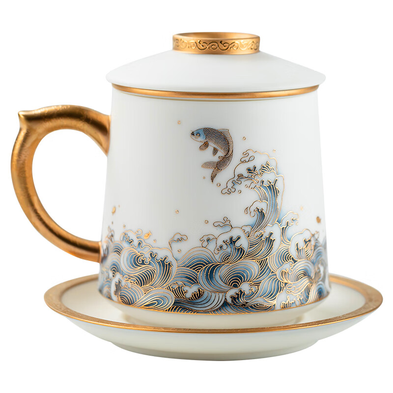 京峰阁 福悦鱼茶杯