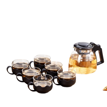 紫丁香 玻璃茶杯茶壶套装